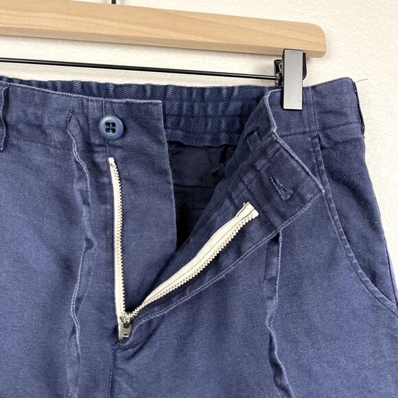 SHIPS Safilin For Ships Navy Linen Flax Chino Trouser Pants Medium Japanese - Picture 6 of 13